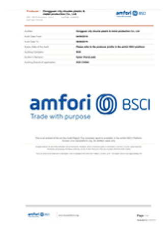 amfori BSCI Supplier Audits Certificate